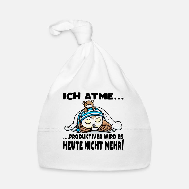 Schlummernde Eule Mit Kuscheltier Schlaf Baby Bio-Mütze