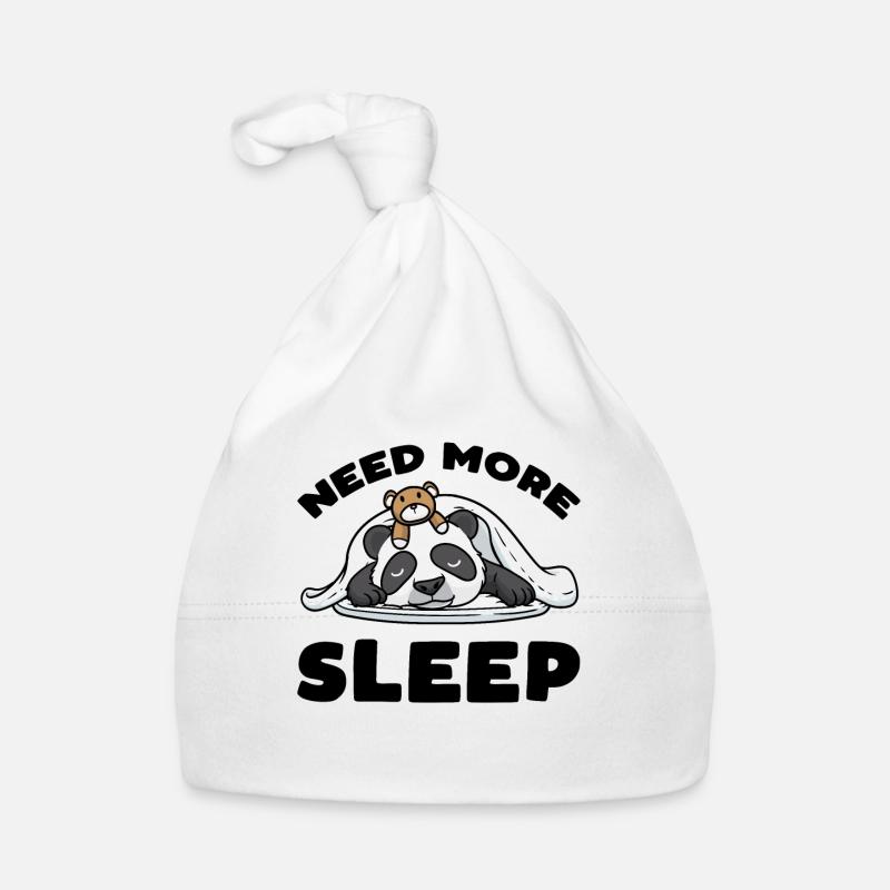 Besoin de plus de sommeil Panda dormir avec un jouet en peluche Bonnet bio Bébé