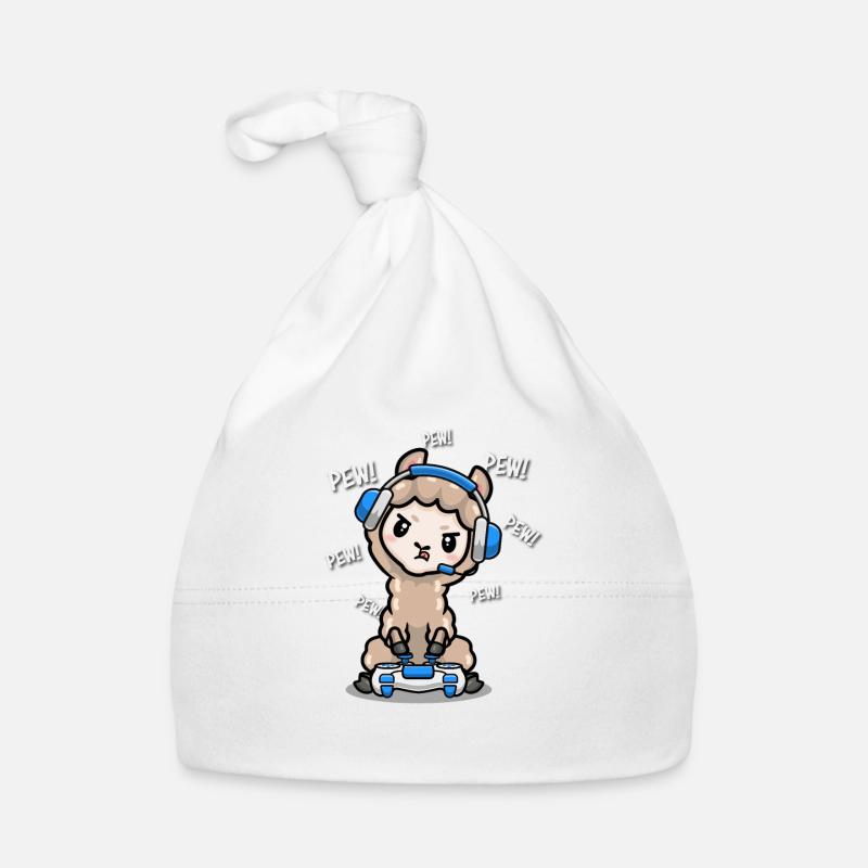 Llama - Organic Baby Cap - white