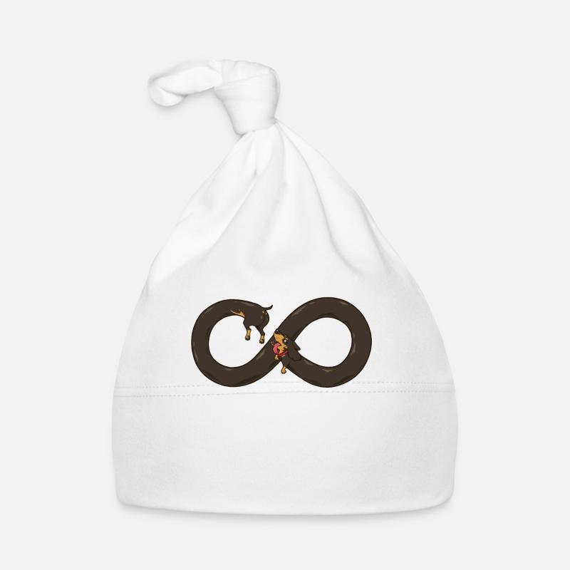 Funny dachshund infinitely long dachshund Organic Baby Cap