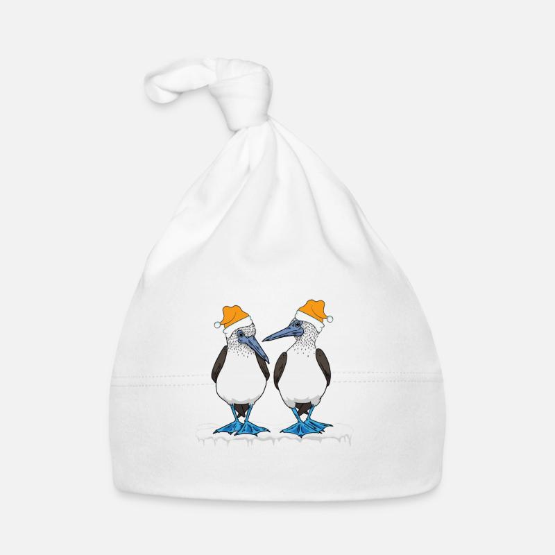 Blue-footed Christmas Organic Baby Cap