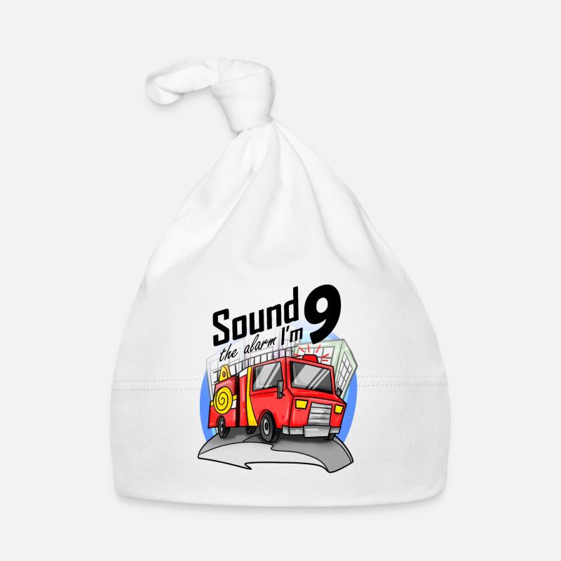 9 ans Jeune voiture de pompiers Bonnet bio Bébé
