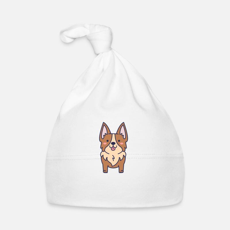 cute corgi pet dog Organic Baby Cap