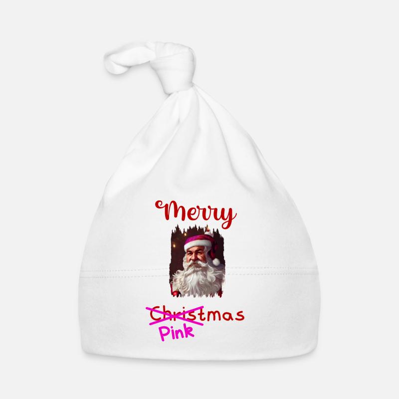 Rosa Weihnachtsmann Baby Bio-Mütze