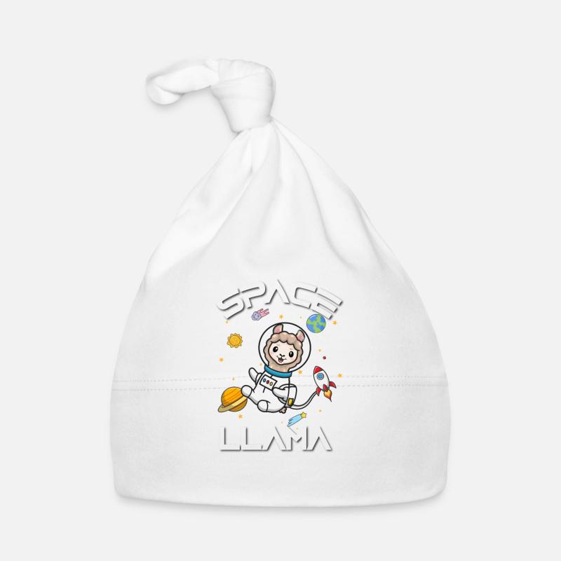 Lama - Baby Bio-Mütze - Weiß