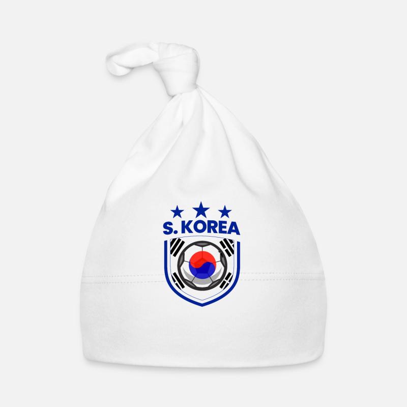 Drapeau de l’équipe de Corée du Sud de football Bonnet bio Bébé