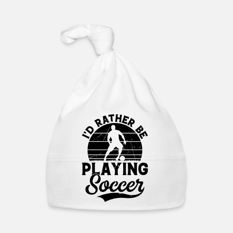 I'd Rather Be Playing Soccer Baby Bio-Mütze