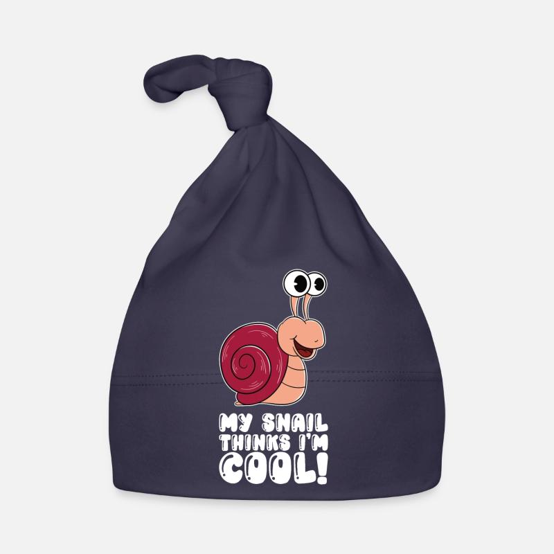 My snail thinks I'm cool Organic Baby Cap