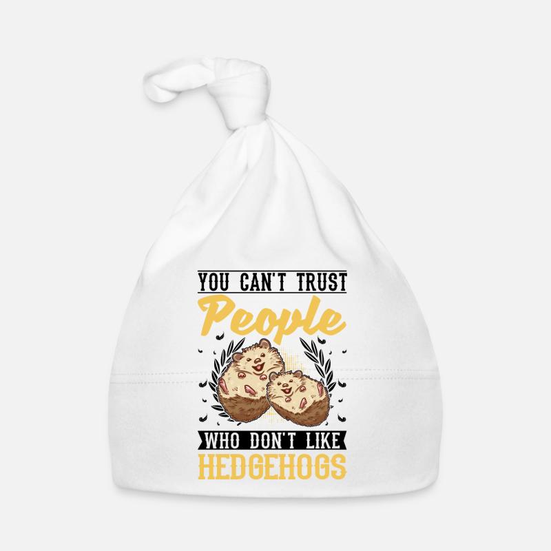Hérisson Cadeau Stacheligel - Bonnet bio Bébé - blanc