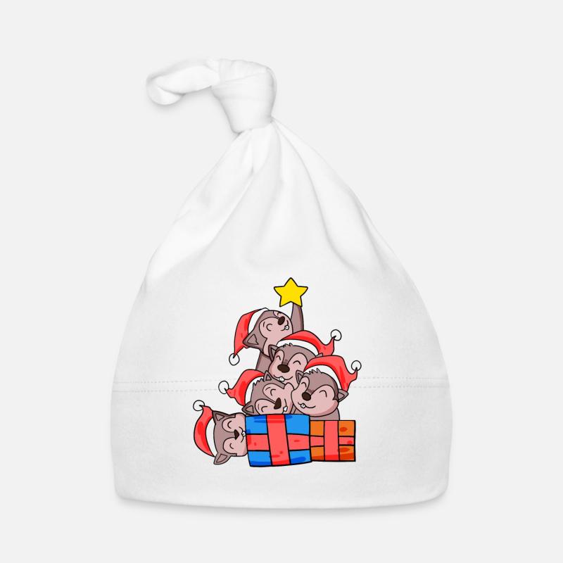 Écureuil de Noël arbre de Noël Bonnet bio Bébé