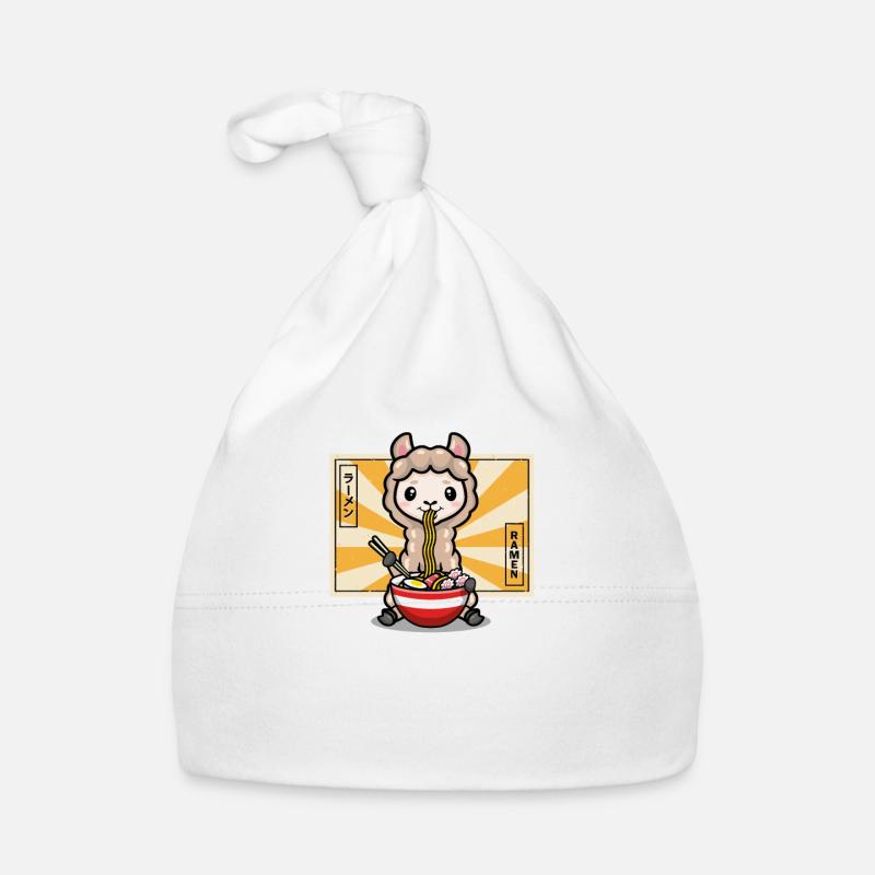 Llama - Organic Baby Cap - white