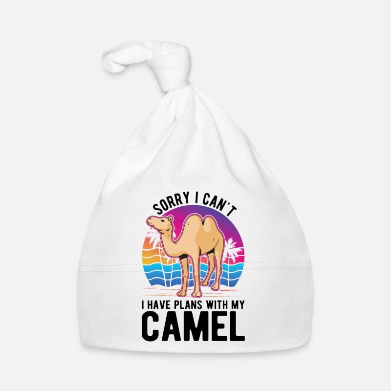Kamel Geschenk Dromedar Camel Großkamel - Baby Bio-Mütze - Weiß