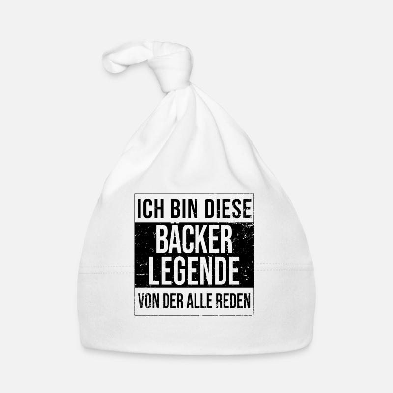 Bäcker Geburtstag geboren Legende Handwerker Baby Bio-Mütze