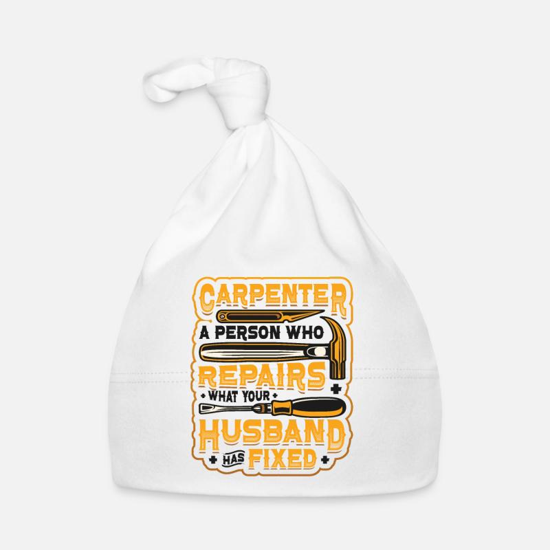 Funny Woodworking Carpenter Organic Baby Cap