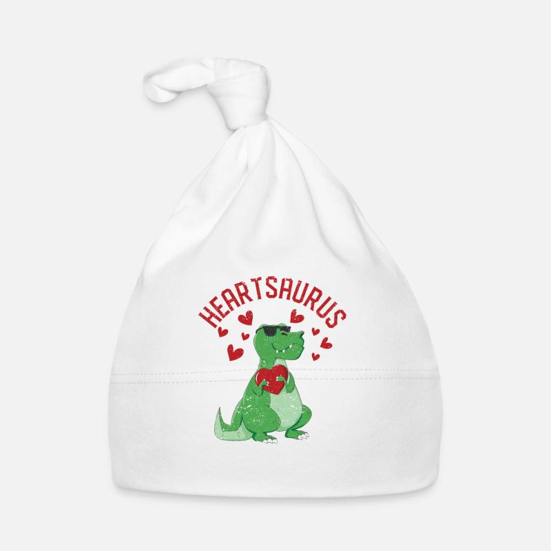 Heartsaurus Rex Dab Dance Herz Dino Valentinstag Baby Bio-Mütze