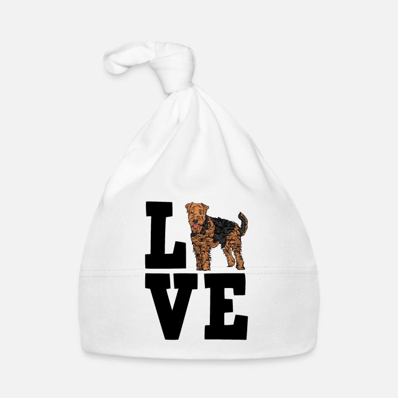 Airedaleterrier Baby Bio-Mütze