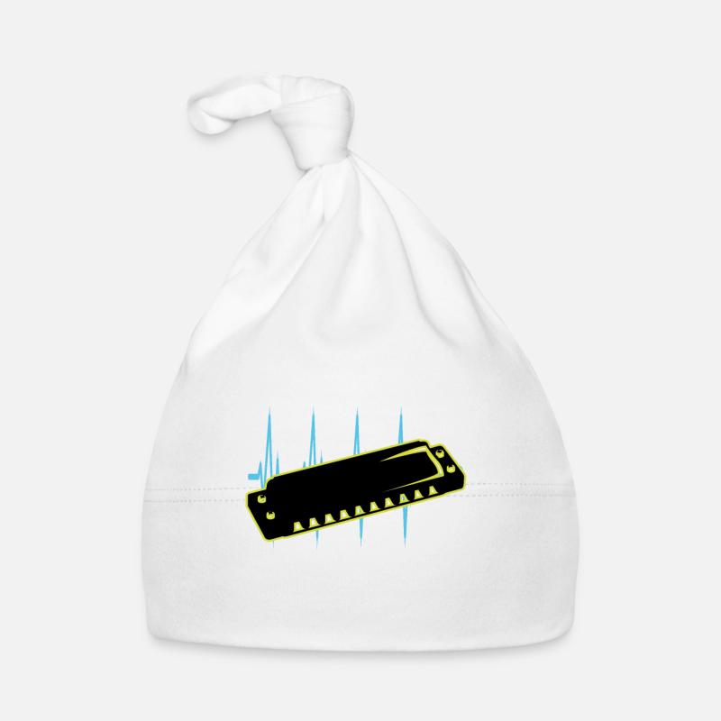 Harmonica - Organic Baby Cap - white