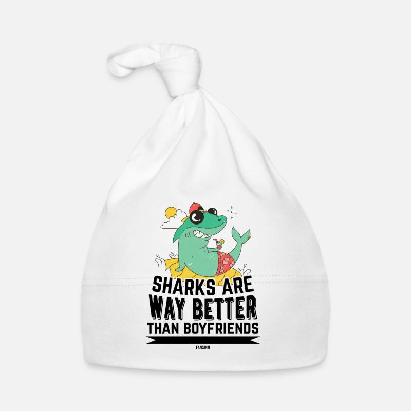 Les requins sont bien meilleurs que les petits amis Bonnet bio Bébé