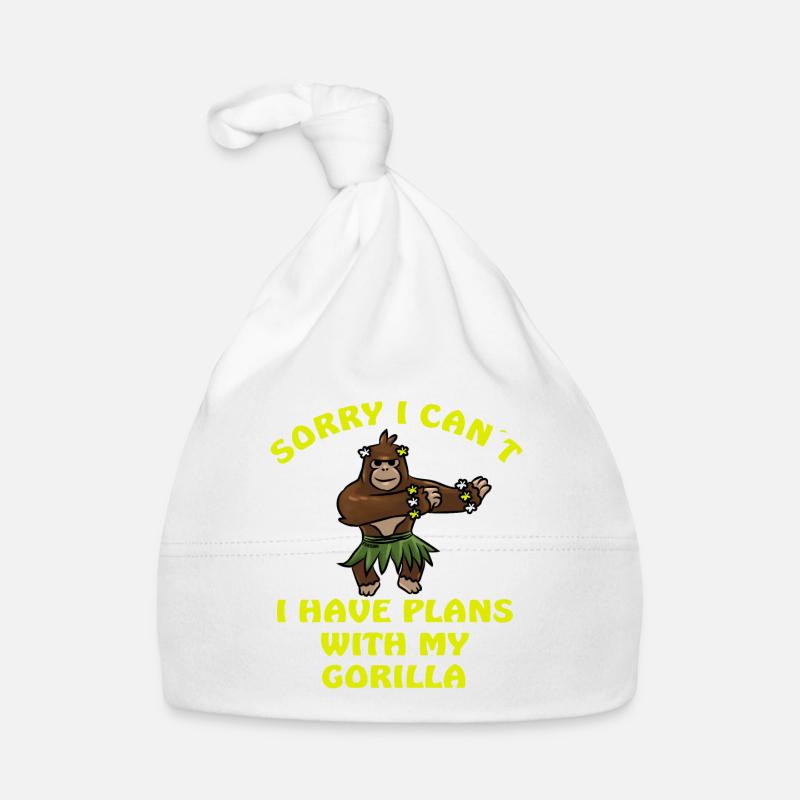 Sorry I Can ́t Gorilla Monkey Jungle Organic Baby Cap