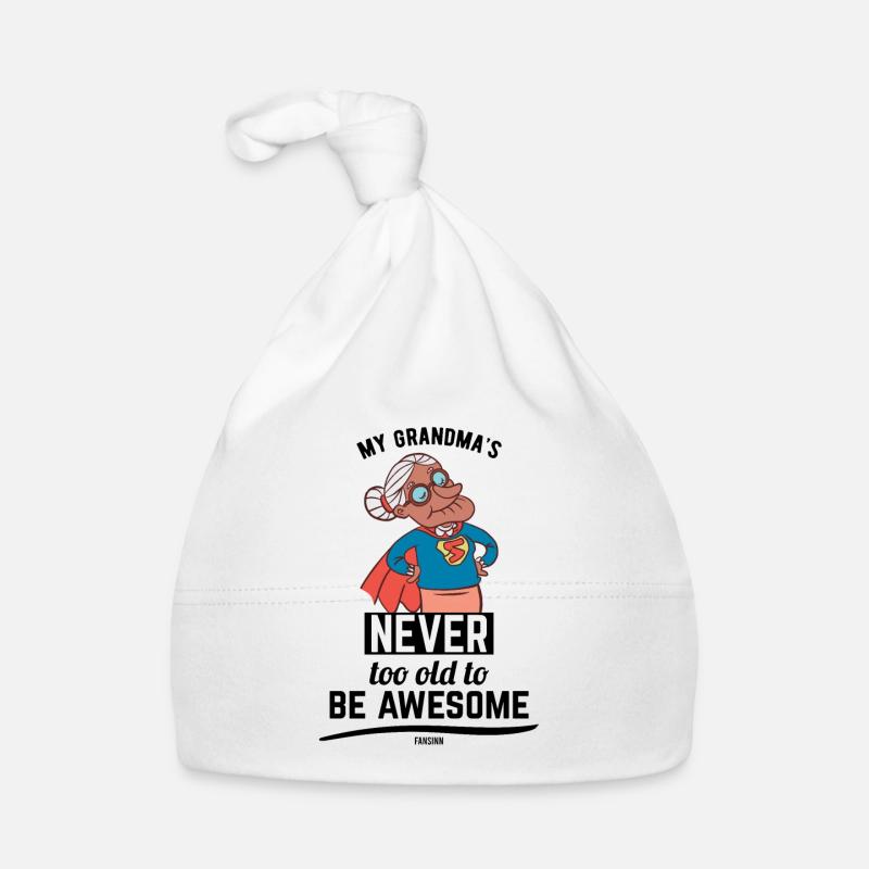 coole Oma Mutter Großmutter Held Baby Bio-Mütze
