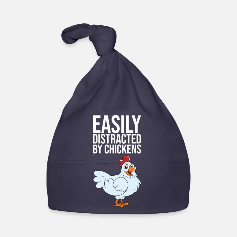 Easily Distracted By Chickens Organic Baby Cap