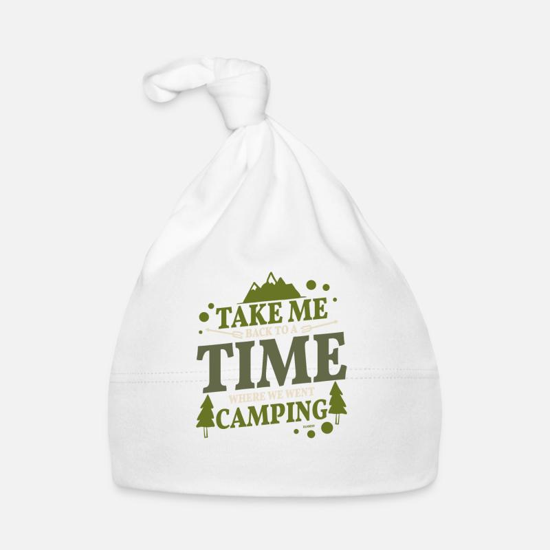 J’adore le camping et le camping dans la nature Bonnet bio Bébé