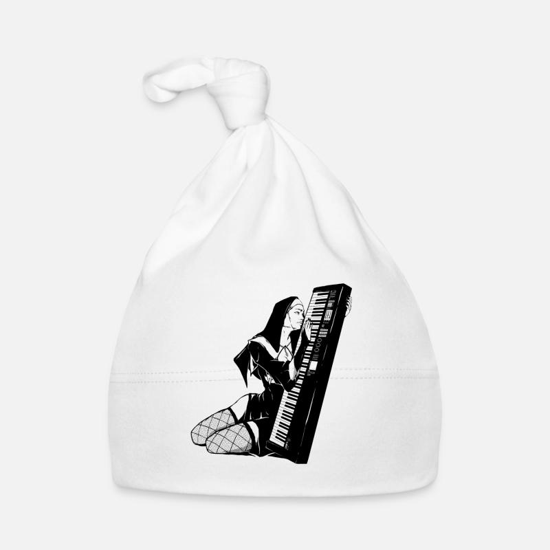 Synth Techno Musique Funny Synthesizer Bonnet bio Bébé