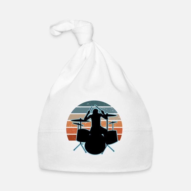 Drummer and drums Organic Baby Cap