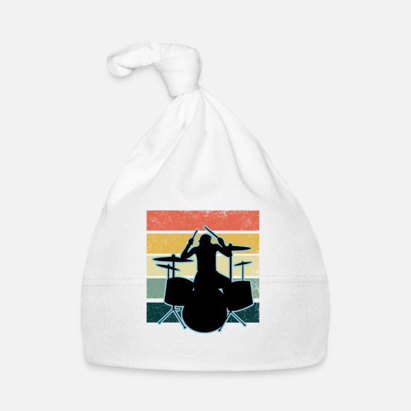 Drummer and drums Organic Baby Cap