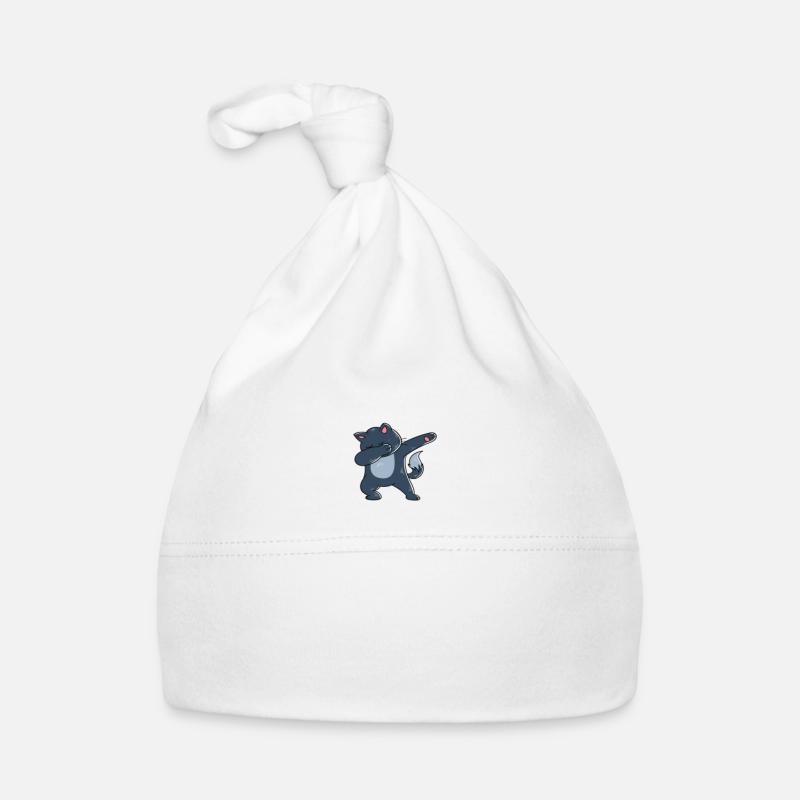 Dabbing Cat Funny Cat Bonnet bio Bébé