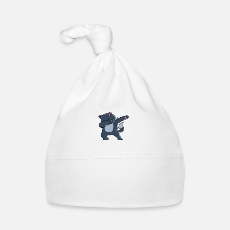 Dabbing Cat Funny Cat Bonnet bio Bébé