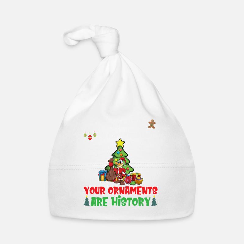 Oh Christmas Tree Your Ornaments Are History Organic Baby Cap