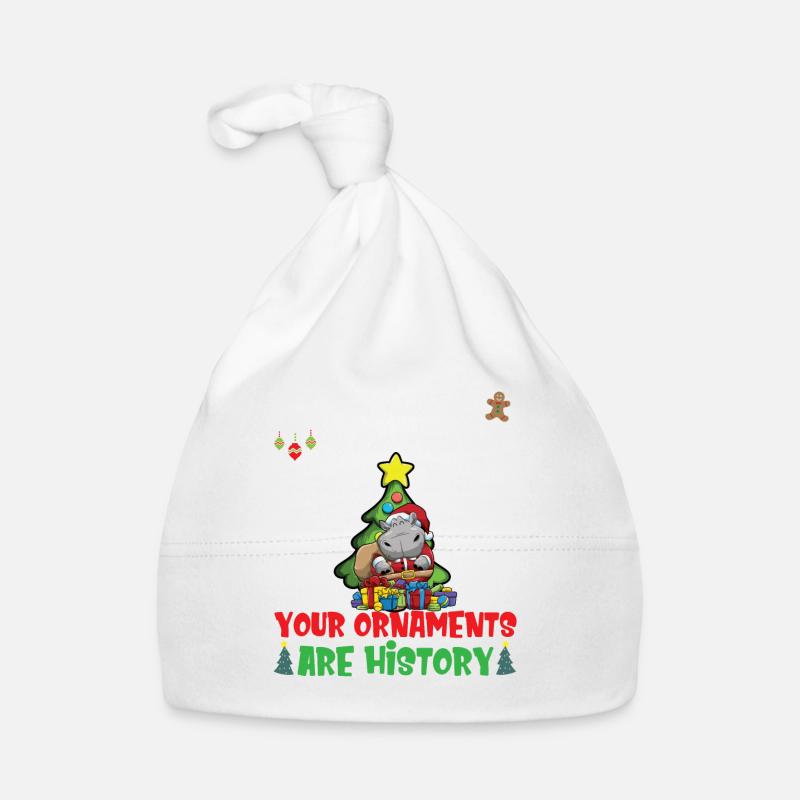 Oh Christmas Tree Your Ornaments Are History Organic Baby Cap
