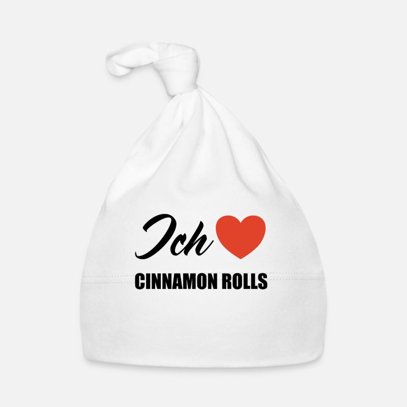 Ich liebe Cinnamon rolls Baby Bio-Mütze