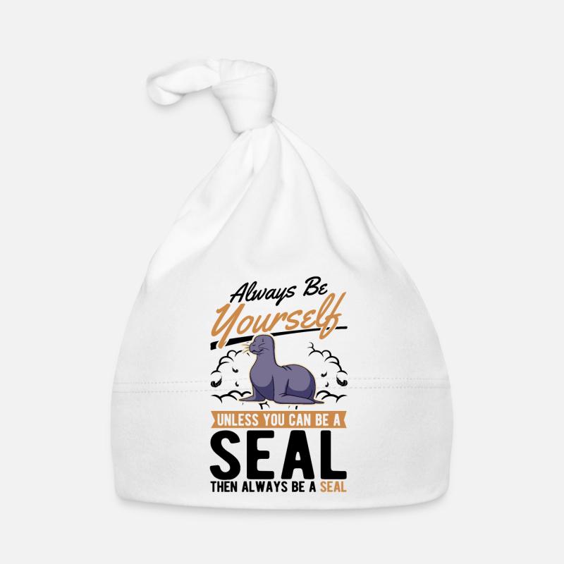 Cadeau de phoque Lion de mer Phoque Lion de mer Bonnet bio Bébé