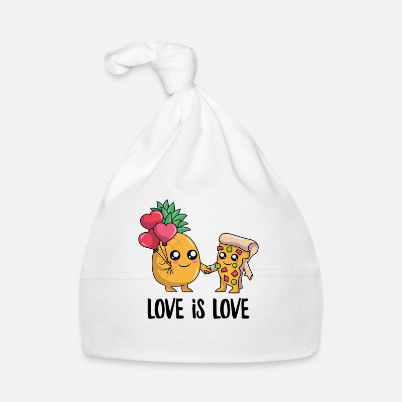 Drôle de pizza à l’ananas Kawaii Pizza hawaïenne mignonne Bonnet bio Bébé