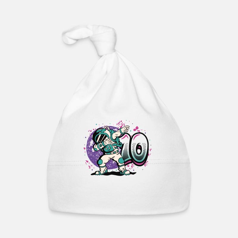 10e anniversaire, astronaute, décorations Bonnet bio Bébé