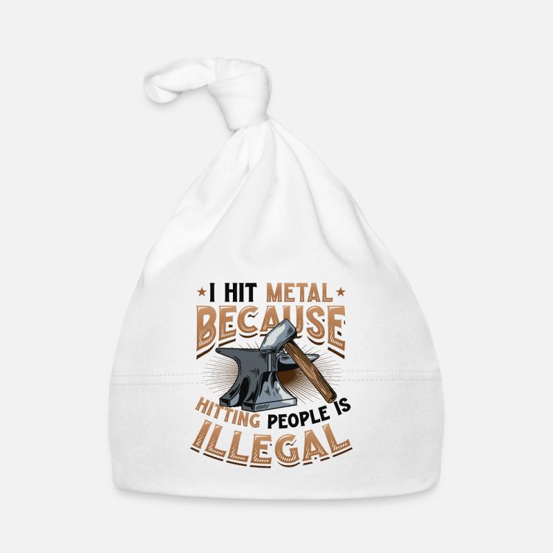 Hit Metal Blacksmith Organic Baby Cap