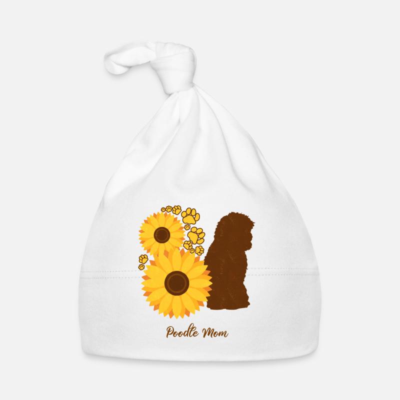 Mère Tournesol - Caniche - Bonnet bio Bébé - blanc