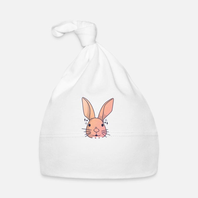 Un lapin mignon hypnotise les gens Bonnet bio Bébé