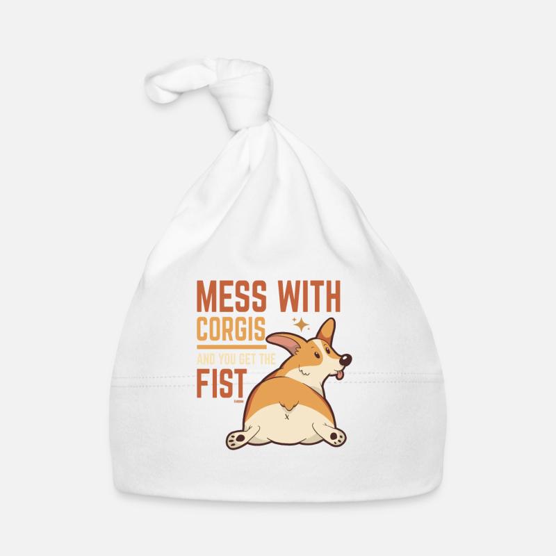 leg dich nicht mit Corgis an Baby Bio-Mütze