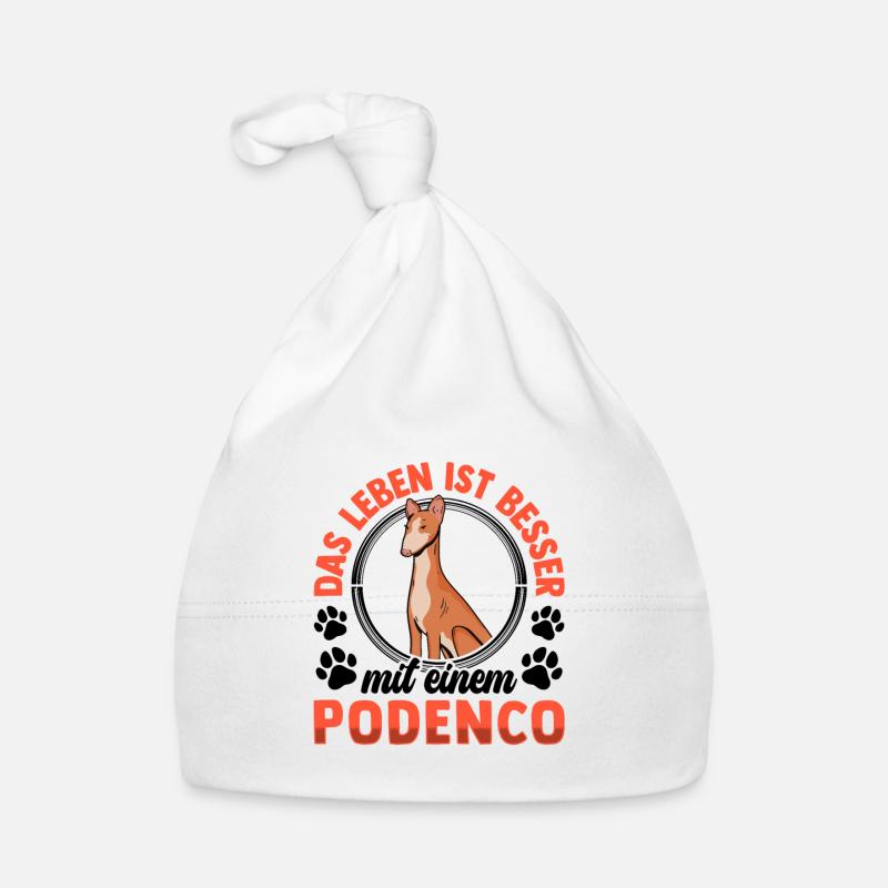 Leben mit Podenco spanischer Podenco Baby Bio-Mütze
