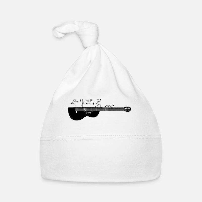 Guitariste Drôle de guitariste Dancing Sticky Figure Bonnet bio Bébé