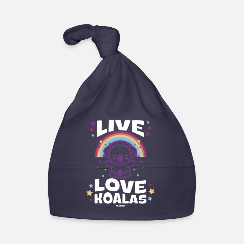 Idée cadeau bébé avec arc-en-ciel et koala Bonnet bio Bébé