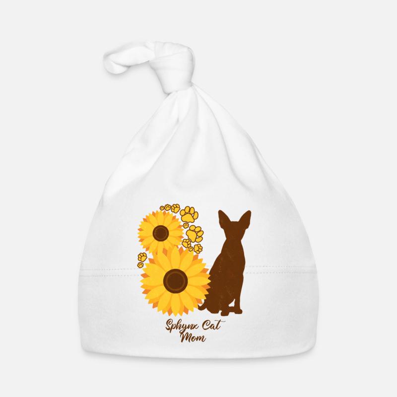 Mère tournesol - Chat Sphynx Bonnet bio Bébé