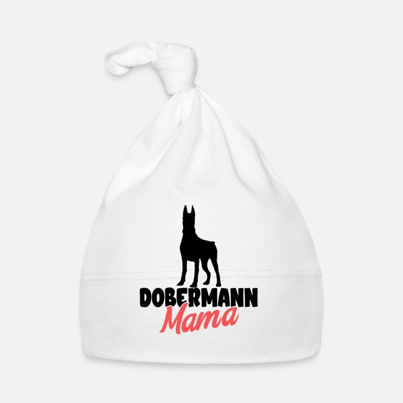 Dobermann - Baby Bio-Mütze - Weiß