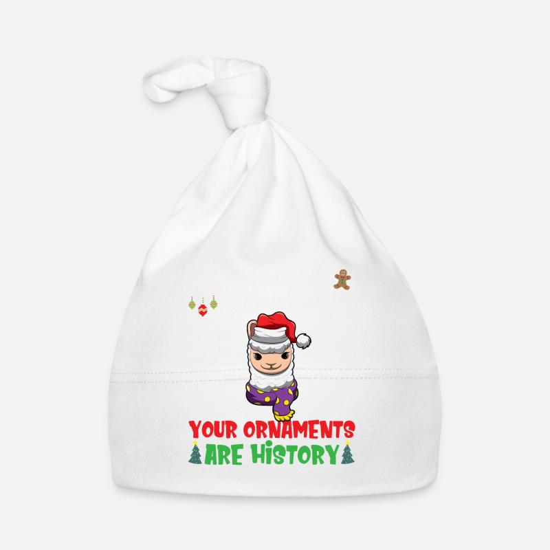 Oh Christmas Tree Your Ornaments Are History Organic Baby Cap