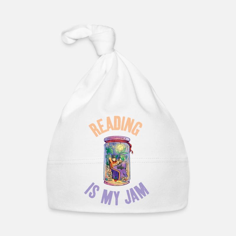 Reading is my jam cool art for Organic Baby Cap