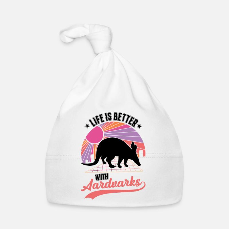 Life is better with aardvark Organic Baby Cap