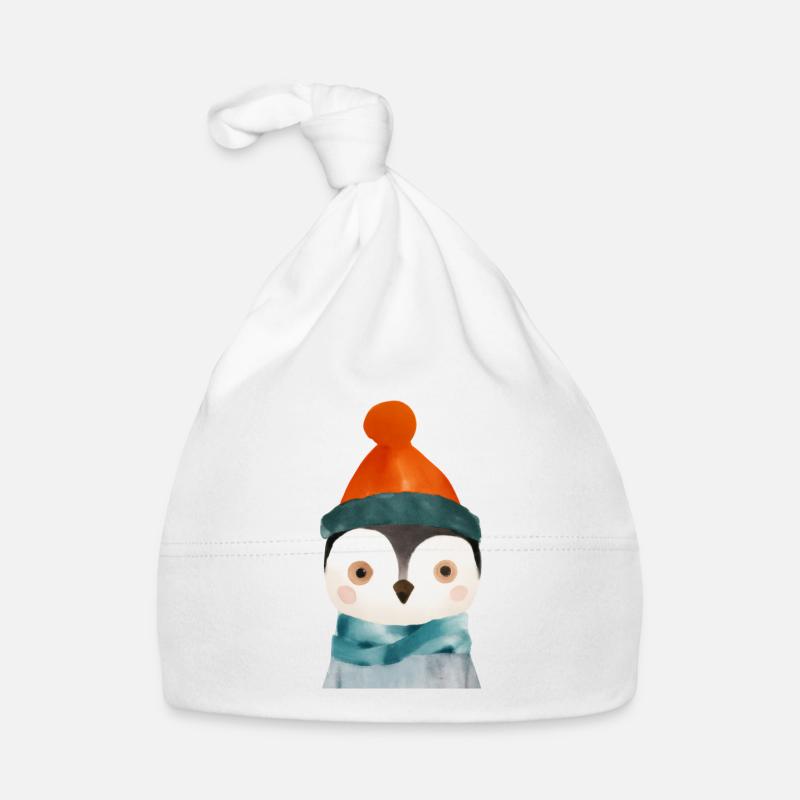 Pingouin mignon Bonnet bio Bébé